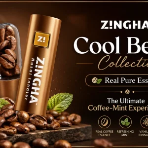 Z!NGHA® Cool Beans inhalador sencillo premium 2 ml con aromas Coffee Mint, Cinnamon Coffee Mint y Vanilla Coffee Mint