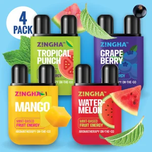 Z!NGHA® Serie Frutal | Inhalador Nasal Doble Personalizable 1 a 4 Piezas