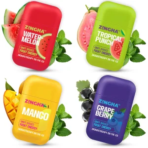 Z!NGHA® Serie Frutal | Inhalador Nasal Doble Personalizable 1 a 4 Piezas