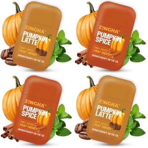 Z!NGHA® Serie Pumpkin de Temporada | Inhalador Nasal Doble Personalizable 1 a 4 Piezas